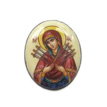 Финифть с образом Богородица Семистрельная