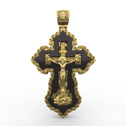 Нательный крест с чёрным деревом Эбен