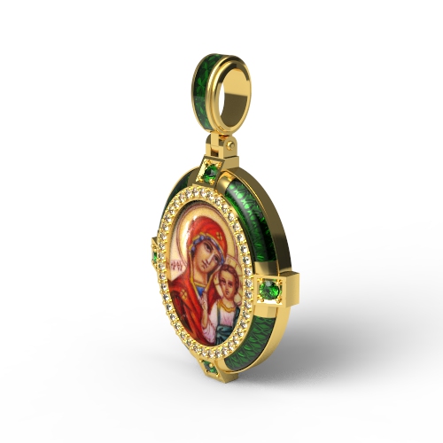 Нательный образок.Финифть.